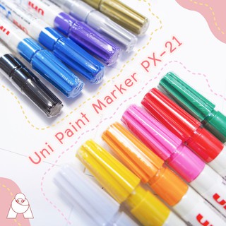 ปากกา Uni PAINT Marker PX-21 ชนิดหัวกลม ขนาดเส้น 0.8 - 1.2 mm.