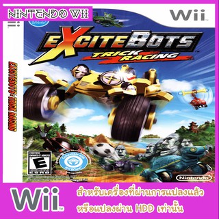 แผ่นเกมส์ wii - Excitebots Trick Racing Box Cover humor