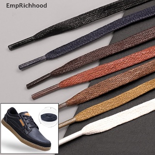 ((Emprichhood)) เชือกผูกรองเท้าหนัง ทรงกลมแบน ขนาด 80 ซม. 100 ซม. 120 ซม. 150 ซม. 1