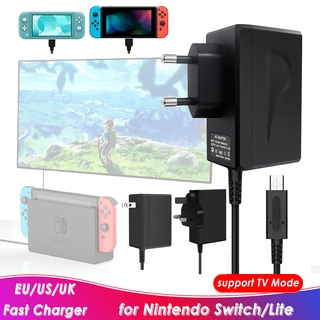( Fast Charging ) อะแดปเตอร์ชาร์จ Nintendo Switch Lite Ac 15V 2.6 A สําหรับ Nintend Switch Dock / Controller รองรับ Tv Mode
