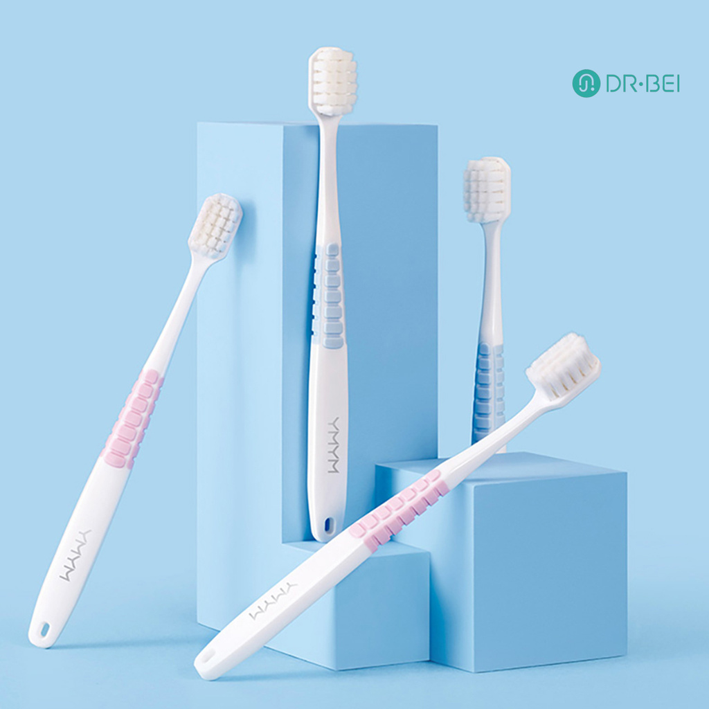 xiaomi-dr-bei-top-bamboo-charcoal-toothbrushแปรงสีฟันแบบนุ่มสําหรับทําความสะอาดฟัน-random-color