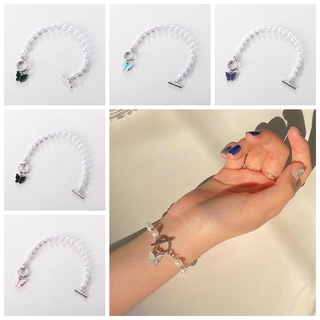 ภาพหน้าปกสินค้า#New Arrival# Korean Pearl Butterfly Bracelet Simple Animal Bracelet for Women ที่เกี่ยวข้อง