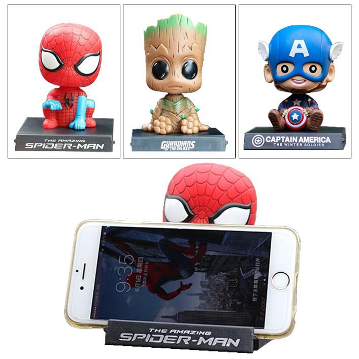 Spiderman Groot Captain America Car Creative Cartoon Phone Stand Holder