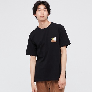 Uniqlo Uniqlo เสื้อยืดแขนสั้น พิมพ์ลาย LINE FRIENDS สําหรับผู้ชาย และผู้หญิง (UT) 446645ยืด.สบาย.รัก