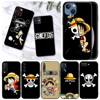 เคสโทรศัพท์มือถือนิ่ม ลายโลโก้ One Piece สีดํา สําหรับ Redmi Note 9 9S 9 Pro 9 Pro Max 9T 10 10 Pro 4G