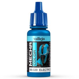 Vallejo MECHA COLOR 69.020 Electric Blue สีสูตรน้ำ ไม่มีกลิ่น ใช้งานง่าย ใช้พู่กัน หรือ AirBruhs ได้ทั้งหมดเนื้อสีเนียน.