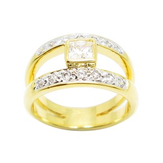 ภาพหน้าปกสินค้าแหวนผู้หญิงแฟชั่น แหวนแฟชั่น แหวนประดับเพชร ประดับเพชร cz สวยวิ้งวับ ชุบทอง ที่เกี่ยวข้อง