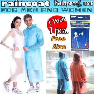 Raincoat Rainproof เสื้อกันฝนแบบใสหน้าหนา