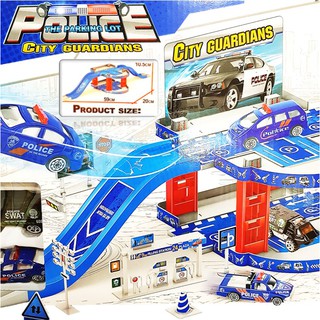 ของเล่นเด็กเซ็ตลานจอดรถรถตำรวจ POLICE THE PARKING LOT NO.CY380-11A.