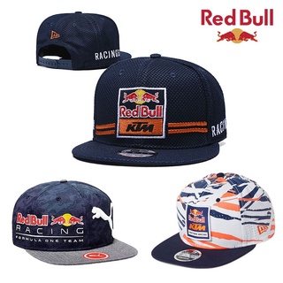 หมวกแข่งรถ Red Bull KTM หมวกฮิปฮอป Redbull MotoGP Motorspors หมวกปรับได้