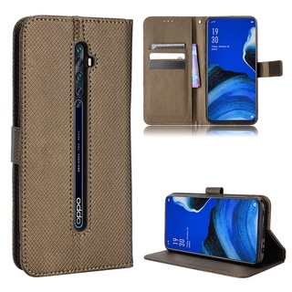 OPPO Reno2 F เคส PU Leather Case เคสโทรศัพท์ Stand Wallet OPPO Reno 2F Reno2F เคสมือถือ Cover