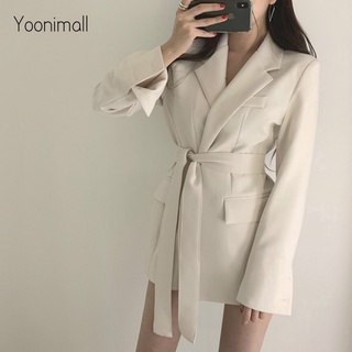 ภาพขนาดย่อของภาพหน้าปกสินค้าเสื้อเกาหลีย้อนยุคสไตล์อังกฤษลมแจ็คเก็ตสูทสลิม จากร้าน yoonimall.th บน Shopee