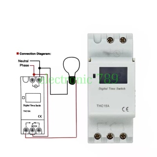 รายสัปดาห์ 7 วันโปรแกรมสวิทช์ดิจิตอลรีเลย์ตั้งเวลารีเลย์ควบคุม AC 220V  16A Din Rail Mount  ♥️ ราคาไม่รวมภาษีมูลค่าเพิ่ม