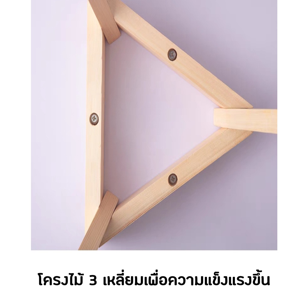 โต๊ะกลมวางกาแฟมินิมอล-หน้าโต๊ะสีขาว-ขาโต๊ะลายไม้-วางของ