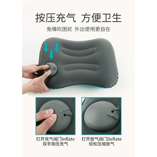 【บลูไดมอนด์】Press Inflatable Pillow Portable Car Outdoor Travel Nap Lunch Break Pillow Neck Pillow Pressing Pneumatic Th