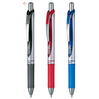 ปากกา ปากกาเจล Pentel Energel Metal Tip ขนาด  0.5 0.7และ1.0 มม. รุ่น BL77 สีดำ น้ำเงิน แดง