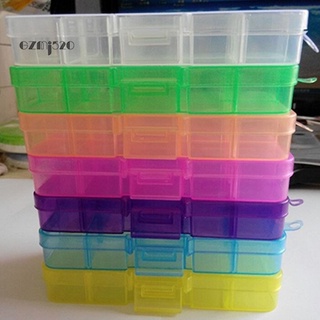 【AG】Plastic 10 Slots Adjustable Jewelry Storage Box Pill Beads Holder Case Organizer