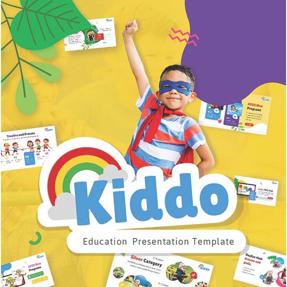 Animated Kiddo Education PowerPoint Presentation Templates Cute Cartoon ...