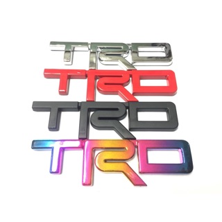 TRD โลโก้ สติกเกอร์ 3D ดำ เงิน แดง ไทเทเนียม ติดกระบะท้าย LOGO STICKER CAR DECALS RACING VIGO REVO HILUX BADGE EMBLEM