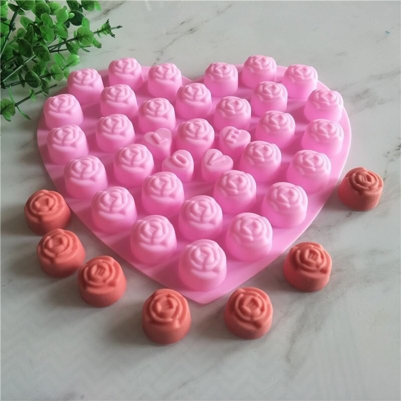 สินค้ามาใหม่วันนี้-mini-rose-silicone-mold-mold-พิมพ์ซิลิโคน-ทำขนม-โมล์สบู่-ลายดอกกุหลาบมินิ
