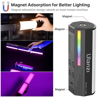 Ulanzi Mini Handheld LED RGB Stick Light 2500-9000K การถ่ายภาพแสงแม่เหล็กน้ำแข็งหลอด RGB Light Stick สำหรับ Video Vlog