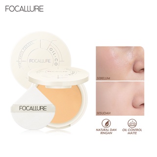 Focallure แป้งฝุ่น เนื้อแมตต์ ควบคุมความมัน ธรรมชาติ ติดทนนาน กันน้ํา กันเหงื่อ น้ําหนักเบา ป้องกันการถ่ายเท