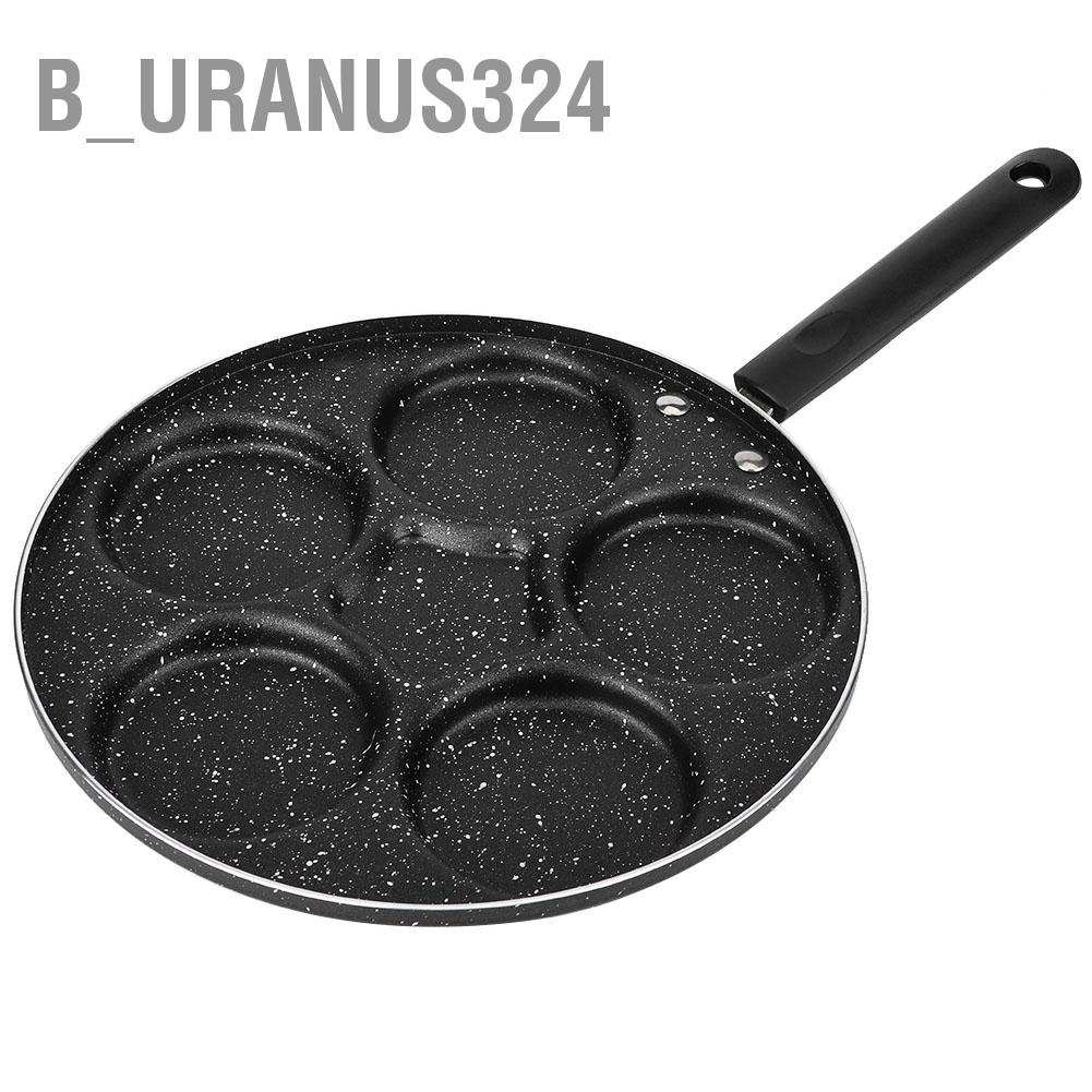 b-uranus324-กระทะทอดไข่-ทรงกลม-5-หลุม-ไม่เหนียวติด-สําหรับทําอาหารเช้า-บ้าน-ห้องครัว