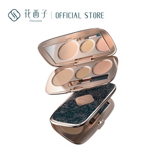 Florasis Smooth Tricolor Concealer Palette Flawless Full Coverage Waterproof Makeup Matte Foundation Cover
