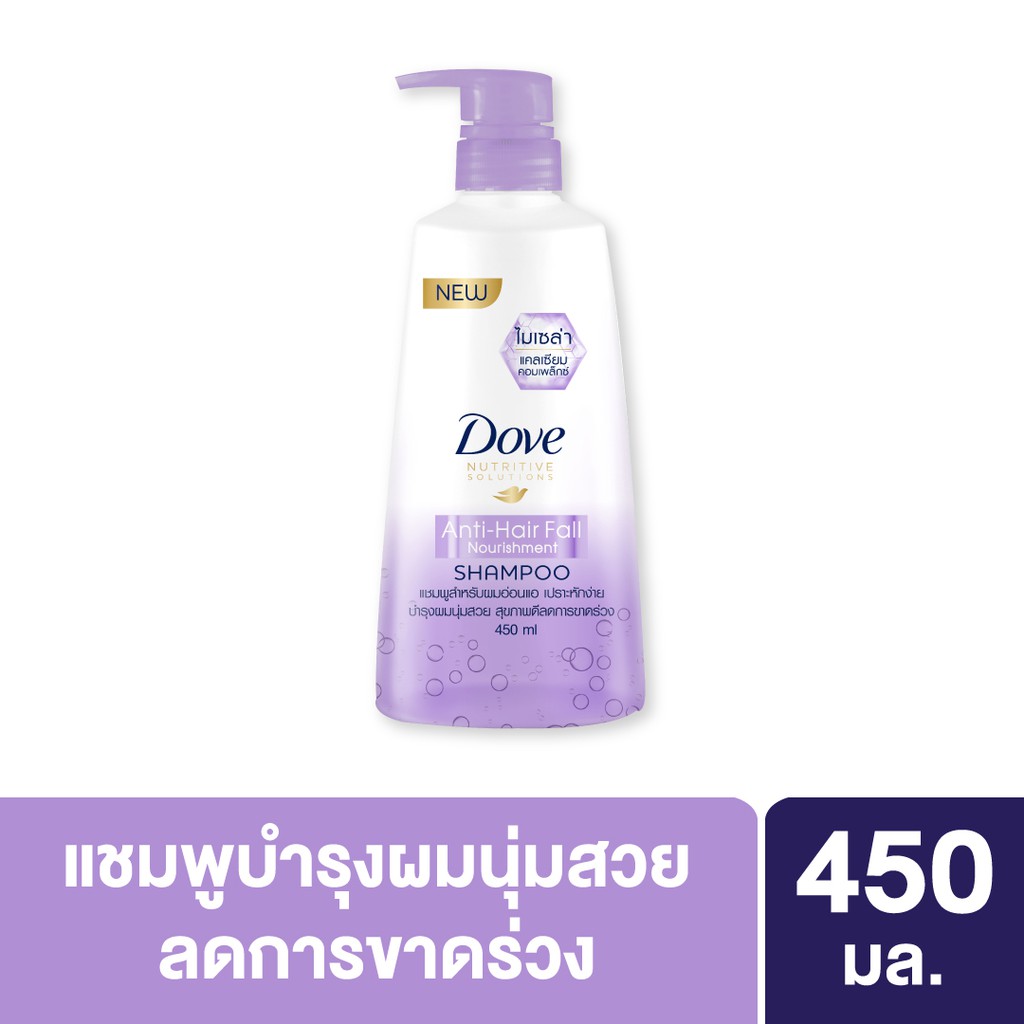 ภาพหน้าปกสินค้าโดฟ แชมพู ไมเซล่าร์ แอนตี้ แฮร์ ฟอล ผมสุขภาพดี ลดการขาดร่วง 450 มล Dove Shampoo Micellar Anti Hair Fall Nourishment 450
