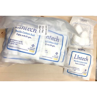 สินค้า สำลีก้อน สเตอร์ไรด์ Lintech 0.35g 5 ชิ้น/ซอง 20 ซอง/แพ็ค