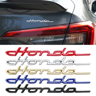 1 ชิ้น ABS ใหม่ สีดํา สีแดง สีเงิน สติกเกอร์แต่งรถ ด้านหลัง ตัวอักษร โลโก้ ฉลาก รูปลอก หรือตัวถัง ด้านข้าง ป้ายสัญลักษณ์ สําหรับตราสัญลักษณ์ Honda