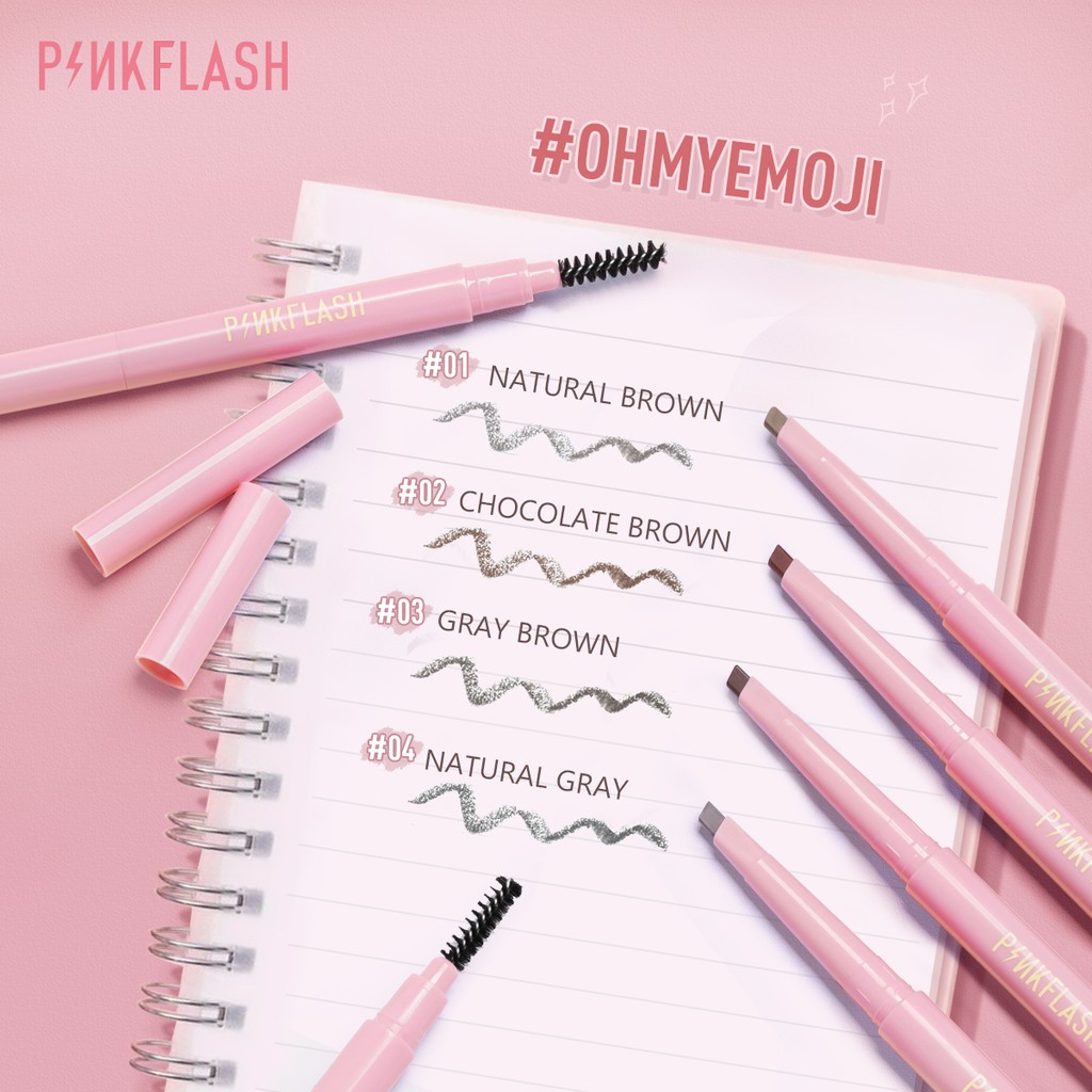 ภาพสินค้าPinkflash Ohmyemoji ดินสอเขียนคิ้ว ติดทนนาน กันน้ำ 8 ชั่วโมง จากร้าน pinkflash.th บน Shopee ภาพที่ 7