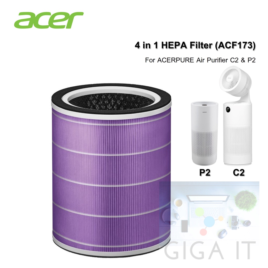 Acerpure C2/P2_filter แผ่นกรอง 4 In 1 HEPA Filter สำหรับ Acerpure C2 ...