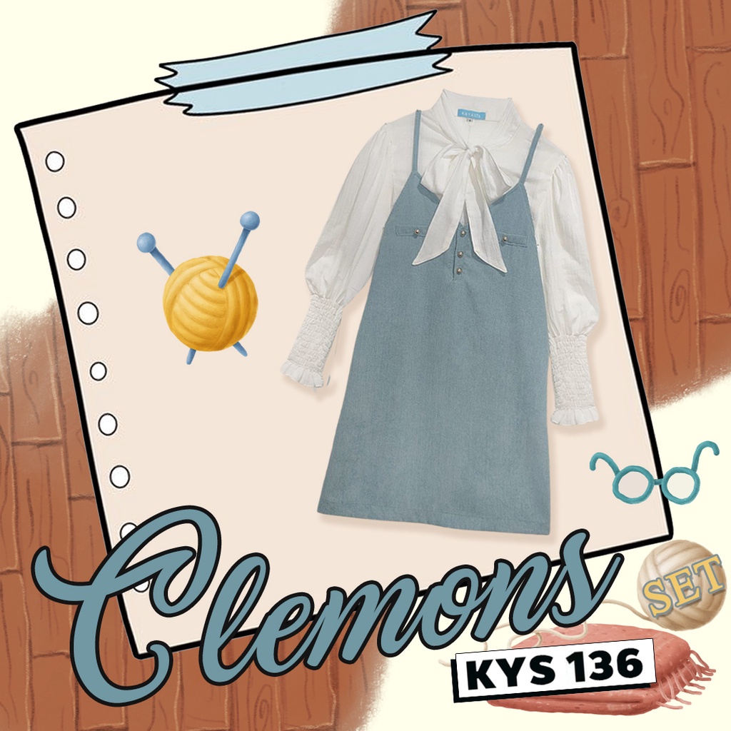 ภาพหน้าปกสินค้าKAYASIS~ ️⁠ l KYS136 CLEMONS DRESS-SET