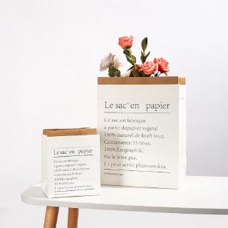 ภาพขนาดย่อของภาพหน้าปกสินค้าNordic Paper Bag Artifical Flower Vase Desktop Decor Plant จากร้าน pinji.th บน Shopee