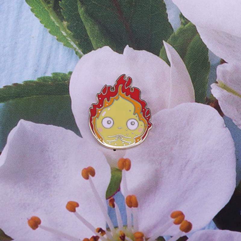 howls-moving-castle-calcifer-lapel-pin-ghibli-anime-fan-art-badge-hayao-miyazaki-movie-parody