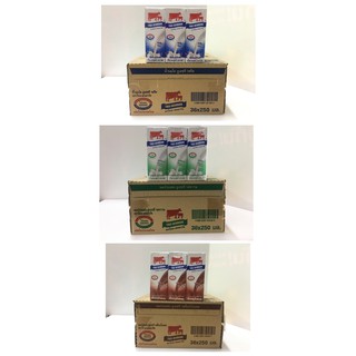 [ขายยกลัง] Thai-Denmark UHT Milk ผลิตภัณฑ์นมยูเอชที ตรา ไทย-เดนมาร์ค 250 มล. x 36 กล่อง มี 3 รส (จืด / หวาน / ช็อกโกแลต)