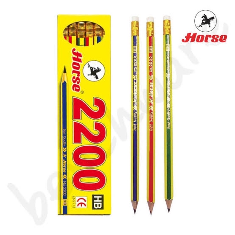 ดินสอไม้ HB ดินสอไม้ตราม้า H2200 Horse Pencil HB Shopee Thailand