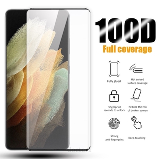 100D ล์มกระจก แบบกาวเต็มจอ Samsung Galaxy S22 S21 Note 20 Ultra S20 S10 S9 S8 10 9 8 Plus 5G