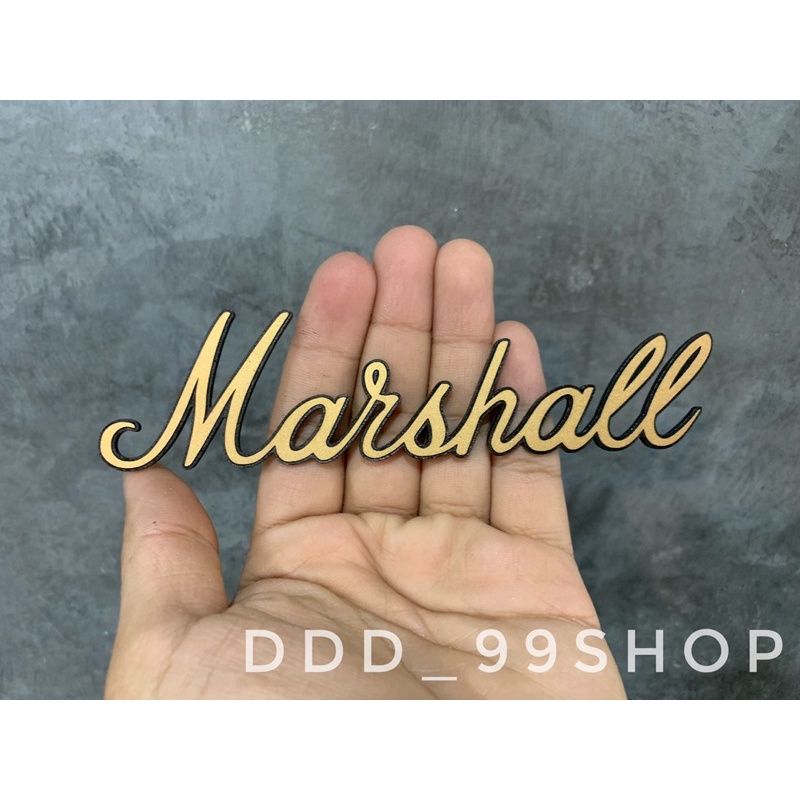 ภาพหน้าปกสินค้าโลโก้ Marshall (เหมือนแท้) ติดตู้ลำโพง diy ติดตู้แอมป์กีต้าร์ logo มาแชล สีเหมือนแท้ จากร้าน ddd_99shop บน Shopee