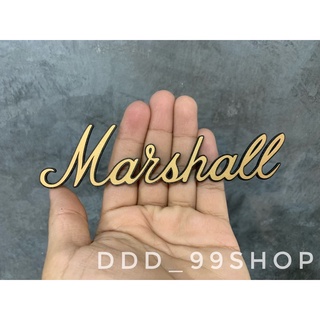 ภาพขนาดย่อของภาพหน้าปกสินค้าโลโก้ Marshall (เหมือนแท้) ติดตู้ลำโพง diy ติดตู้แอมป์กีต้าร์ logo มาแชล สีเหมือนแท้ จากร้าน ddd_99shop บน Shopee