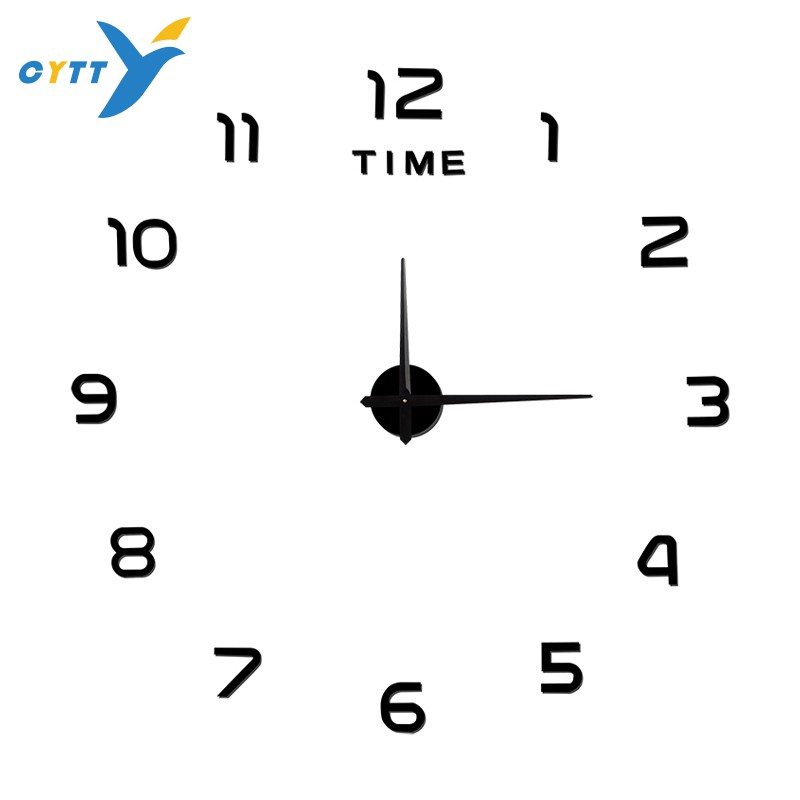 cyttl-นาฬิกาแขวนผนัง-นาฬิกาติดผนังdiy-3d-ขนาด120cm-และ-18-cm-ติดตั้งง่ายๆด้วยตัวเอง-สไตล์โมเดิร์นเสียงเงียบ