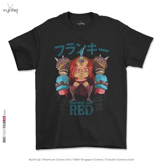 เสื้อยืดโอเวอร์ไซส์เสื้อยืด พิมพ์ลายอนิเมะ One PIECE FILM RED Franky สําหรับผู้ชาย | เสื้อมังงะภาพยนตร์ - 013FS-4XL