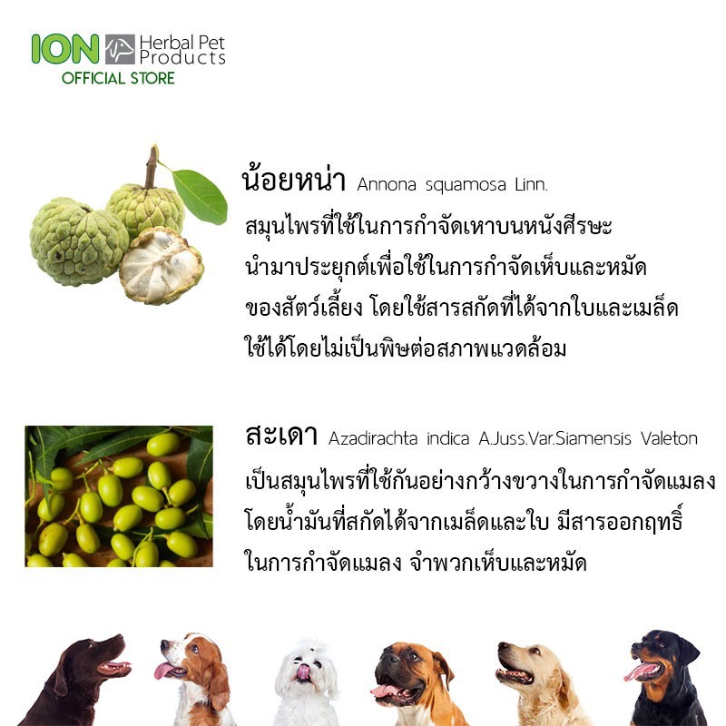 ion-แชมพูสมุนไพรน้อยหน่า-สูตรเห็บหมัด-สำหรับสุนัขและแมว-ขนสั้น-tx-free-shampoo-4000ml
