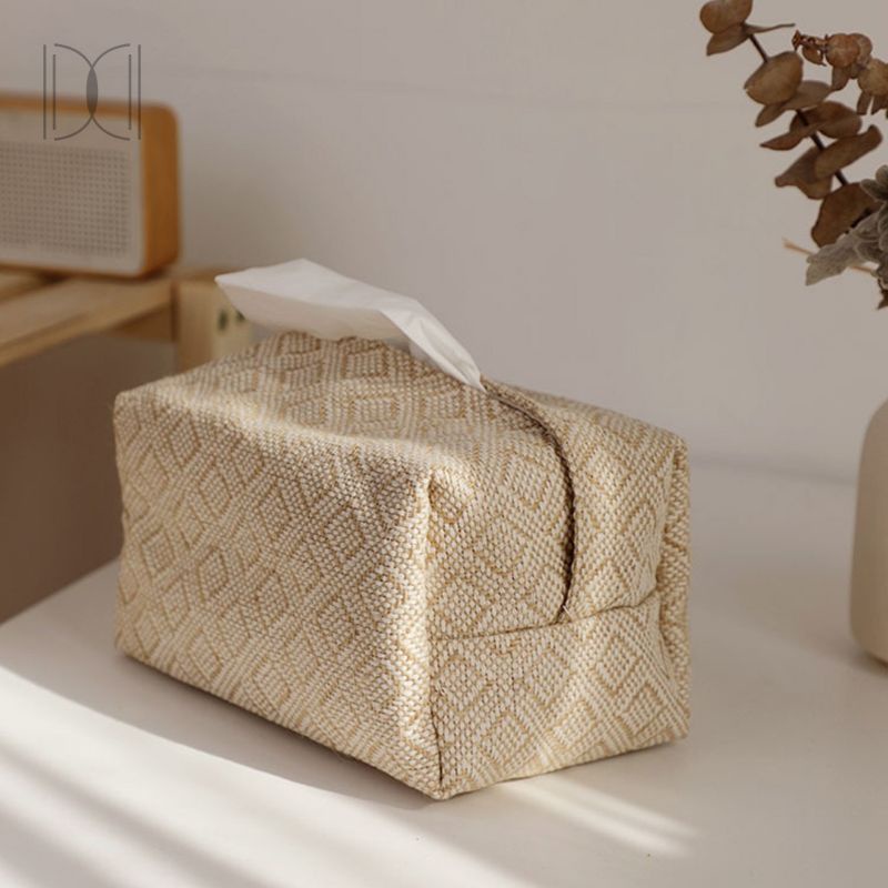 jute-tissue-box-กล่องใส่ทิชชู่-ที่ใส่ทิชชู่