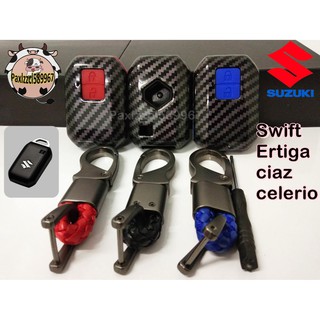 เคสเคฟล่ารีโมทกุญแจรถยนต์ Suzuki Swift / Ertiga / ciaz / celerio (Smart Key)