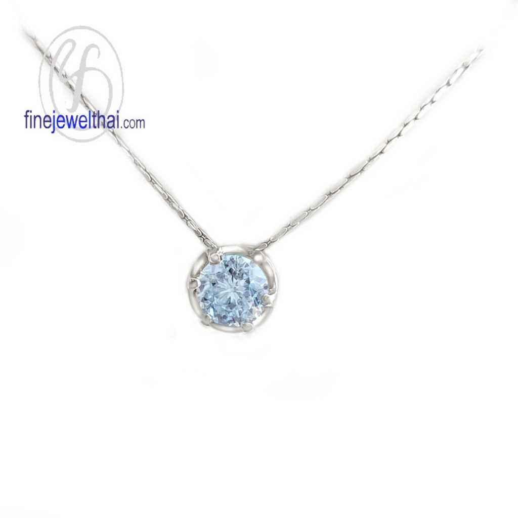 finejewelthai-จี้โทพาซ-โทพาซ-จี้พลอย-พลอยประจำเดือนเกิด-topaz-silver-pendant-birthstone-p1056tp02e