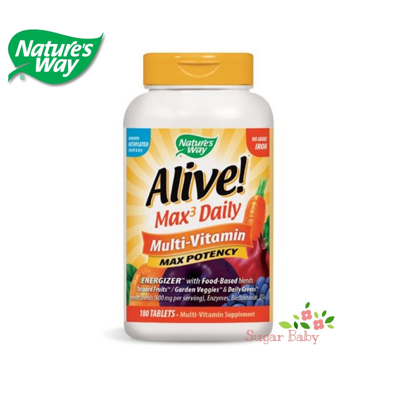 ภาพหน้าปกสินค้าNature's Way Alive Max3 Daily Multi-Vitamin No Added Iron วิตามินรวม จากร้าน sugarbaby_official บน Shopee