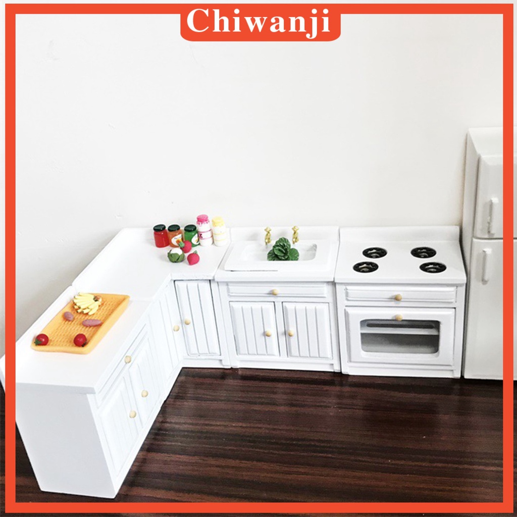 chiwanji-1-12-scale-โมเดลห้องครัวจําลองขนาดมินิสีขาวของเล่นสําหรับเด็ก