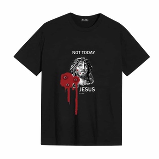 NOT TODAY JESUS BLACK T-SHIRT